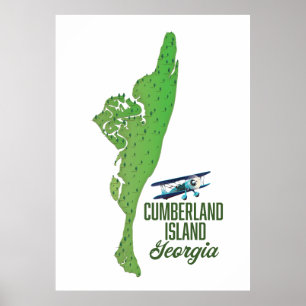 Cumberland, Georgien, Karta Poster