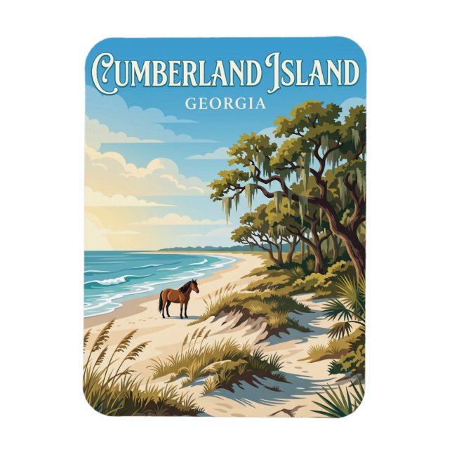 Cumberland Island Georgia Magnet (Vertikal)