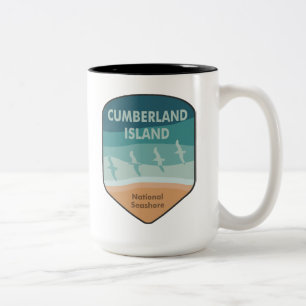 Cumberland Island National Seashore Fiskmåsar Två-Tonad Mugg
