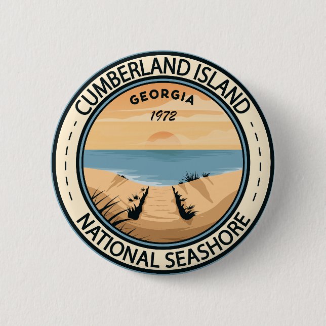 Cumberland Island National Seashore Georgia Badge Knapp (Framsida)