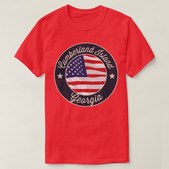 Cumberland Island - Patriotic Georgia Souvenir T-S T Shirt (Design framsida)