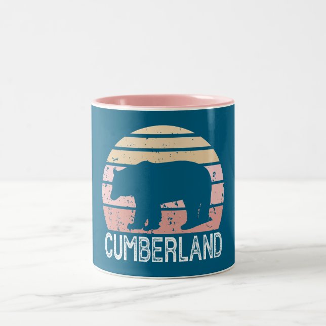 Cumberland Maryland Retro Bear Två-Tonad Mugg (Center)