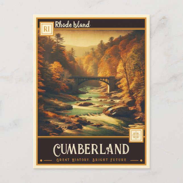 Cumberland, Rhode Island | Årgångs- Vykort (Framsida)