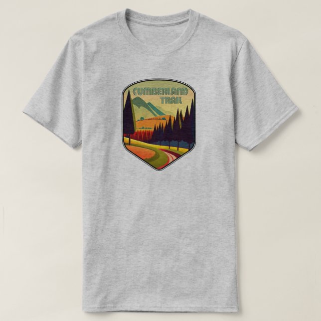 Cumberland Trail Tennessee Färger T Shirt (Design framsida)