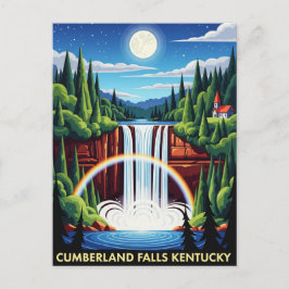 Cumberlandfallen Kentucky Natt Vykort