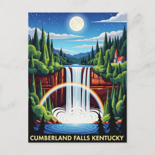 Cumberlandfallen Kentucky Natt Vykort