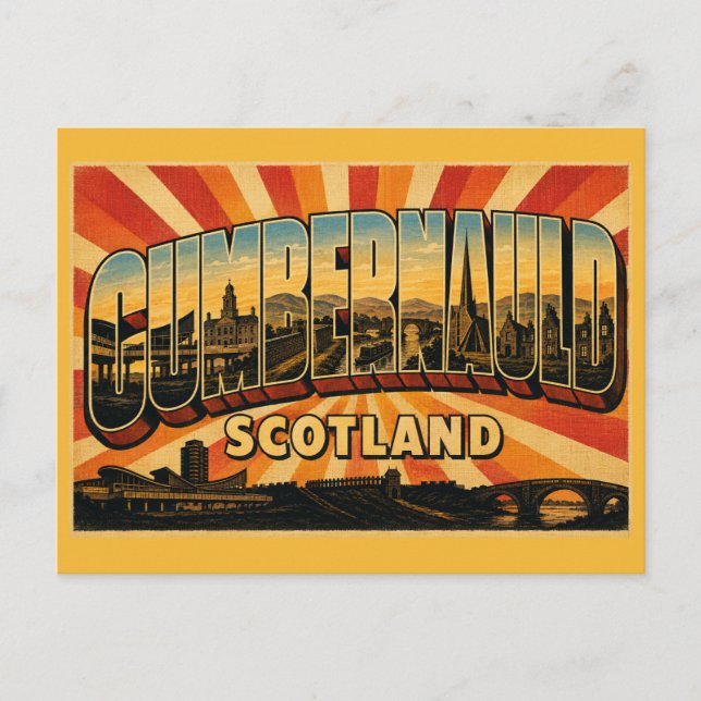 Cumbernauld Skottland Stadskärna Vykort (Framsida)