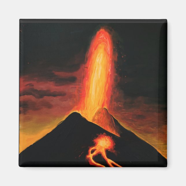 Cumbre Vieja vulcano Magnet (Framsidan)