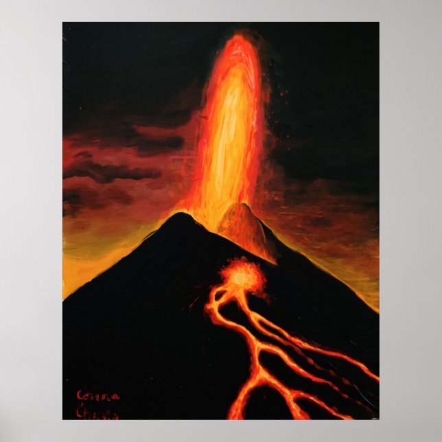 Cumbre Vieja vulcano Poster (Framsidan)