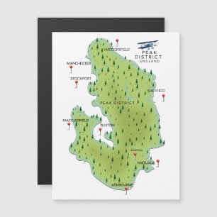 Cumbria England karta reseinformation affisch.
