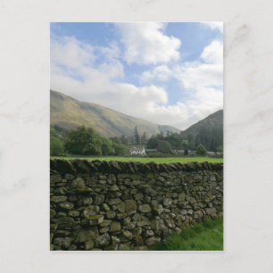 Cumbrian Dry Stone Wall vid Howtown Vykort