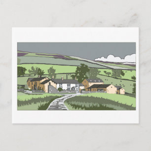 Cumbrian Farmhouse Inbjudan Vykort