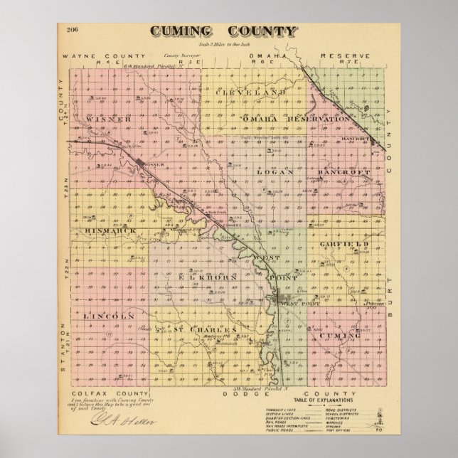 Cuming County Nebraska Poster (Framsidan)