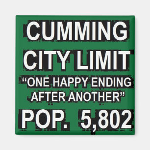 Cumming Georgia Funny City Limit-tecken Magnet