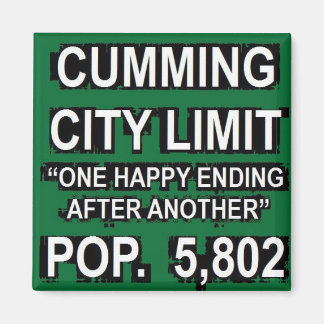 Cumming Georgia Funny City Limit-tecken Magnet