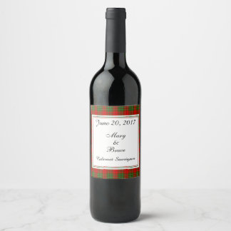 Cumming Scottish Bröllop Vin etikett