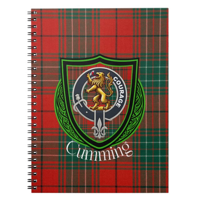 Cumming Scottish Clan Tartan & Crest Anteckningsbok (Framsidan)