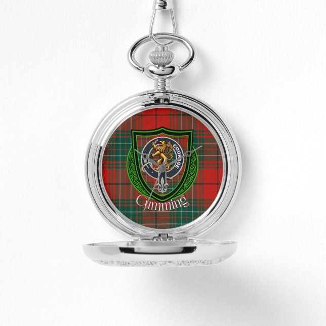 Cumming Scottish Clan Tartan & Crest Armbandsur (Framsida)