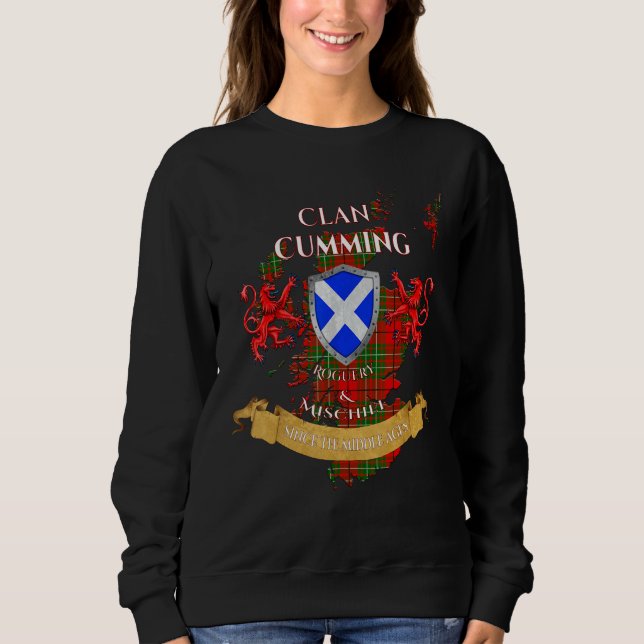 Cumming Scottish Family Clan Middle Ages Mischief T Shirt (Framsida)