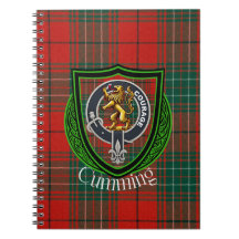 Cumming skotska klan tartan och vapensköld