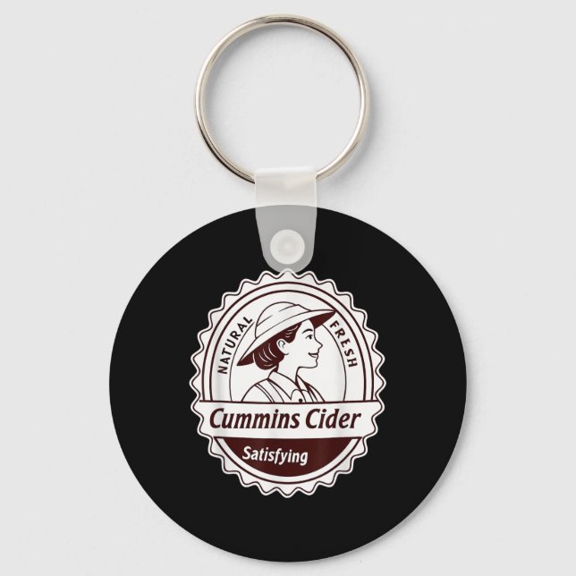 Cummins Cider Shirt - Funny Joke Novelty Gag Gift Nyckelring (Framsida)