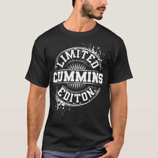 CUMMINS Funny Surname Family Träd Birthday Reunion T Shirt (Framsida)