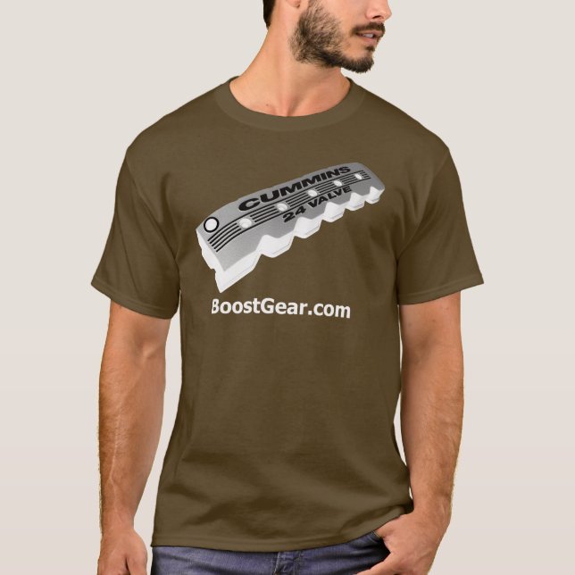 Cummins T-tröja vid BoostGear.com T-shirt (Framsida)