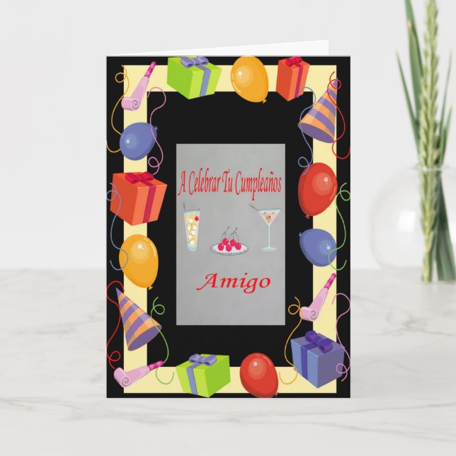 Cumpleaños Amigo Kort (Framsida)