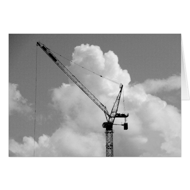 Cumulonimbus Crane - Black and White OBS Kort (Framsidan Horizontal)