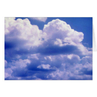 Cumulus himmel hälsningskort