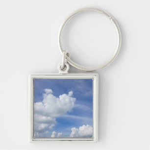 Cumulus Puffs Fyrkantig Silverfärgad Nyckelring