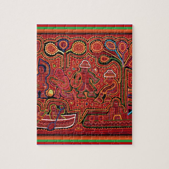 Cuna Indian Manar i Cayucos Pussel (Vertikal)