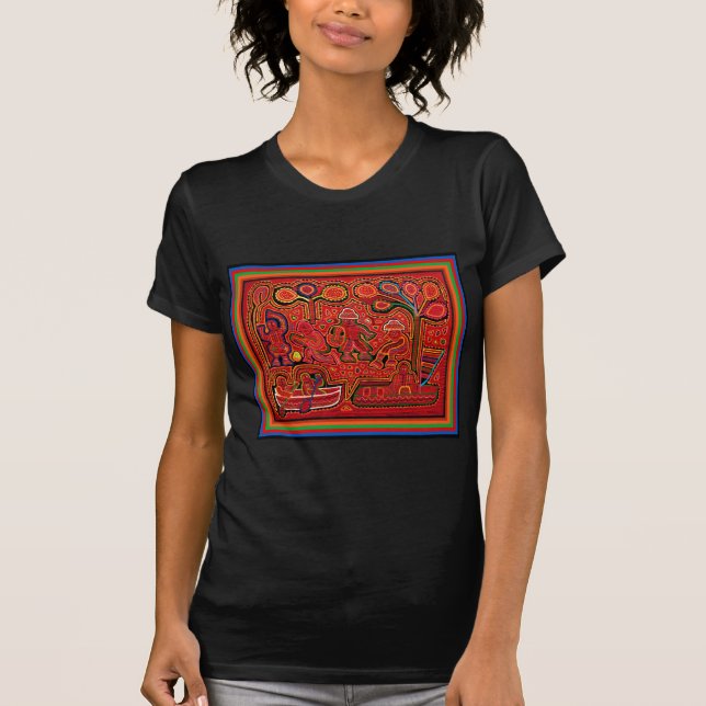 Cuna Indian Manar i Cayucos Tee (Framsida)