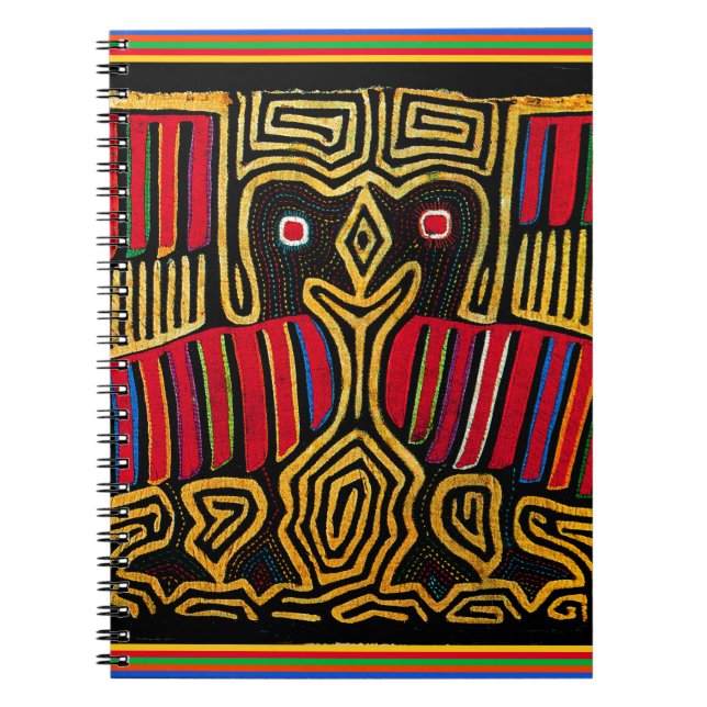 Cuna Indian Mola Anka Design Anteckningsbok (Framsidan)