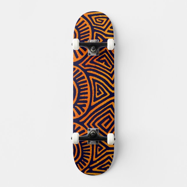 Cuna Indian Skateboard - Tribal VooDou Skateboard Bräda 21,5 Cm (Framsida)
