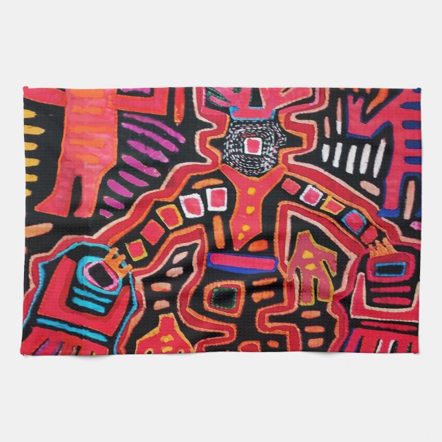 Cuna Indian Tribal Shaman with Fläkt Kökshandduk (Horisontell)