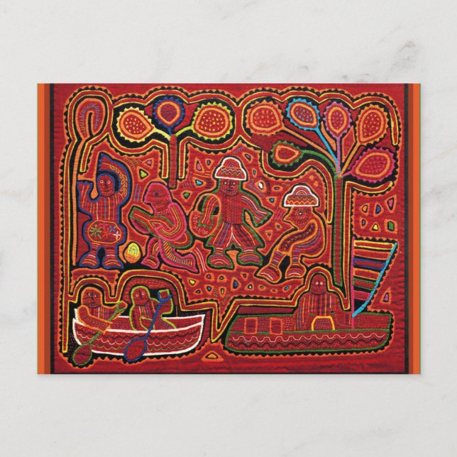 Cuna-indianer män i Cayucos Vykort (Framsida)