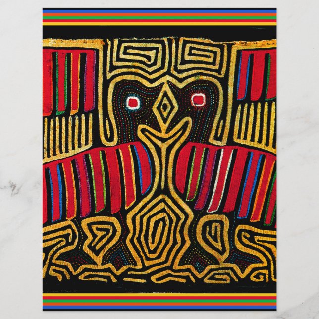 Cuna Indiansk Mola Anka Design (Framsida)
