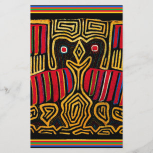 Cuna Indiansk Mola Anka Design Brevpapper