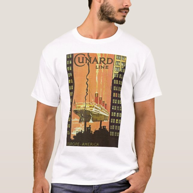 Cunard Europa-Amerika T Shirt (Framsida)