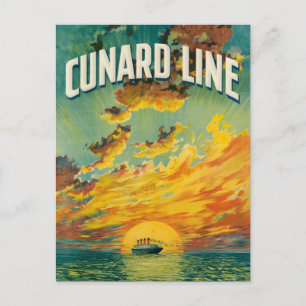 CUNARD OCEAN LINER EUROPA AMERICA POSTCARD VYKORT