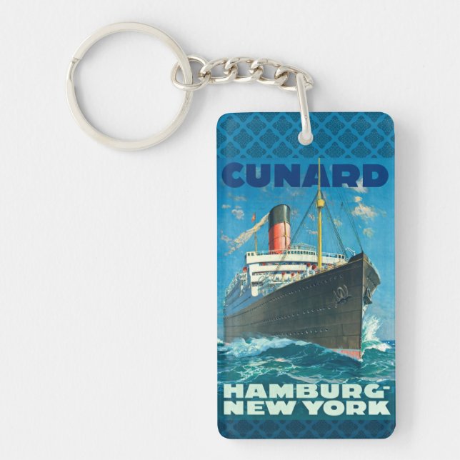 CUNARD OCEAN LINER HAMBURG NEW YORK (Framsidan)