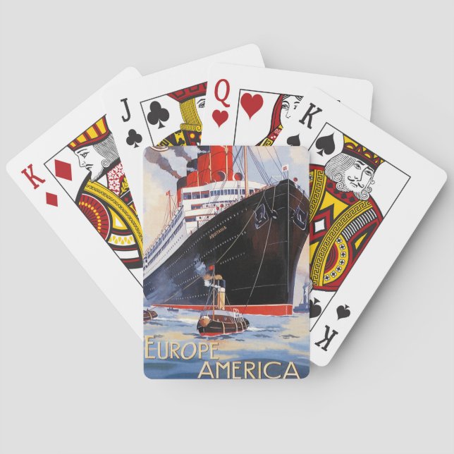 CUNARD OCEANÅNGARE AQUITANIA CASINOKORT (Baksidan)