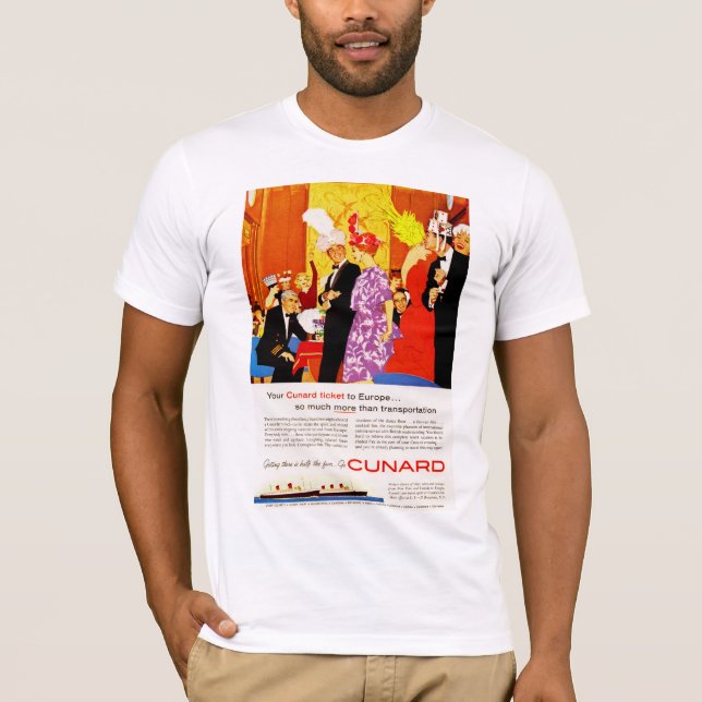Cunard Queen's Party Ad Tee Shirt (Framsida)