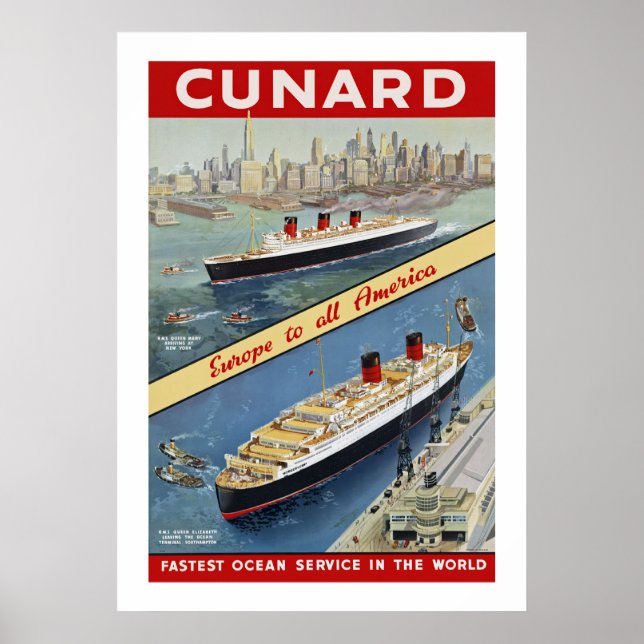 Cunard Queens Poster (Framsidan)