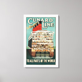 Cunard Sea liner (lyxskeppsfartyg) poster. Canvastryck