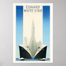 Cunard White Star Vintage Resemalannons Poster