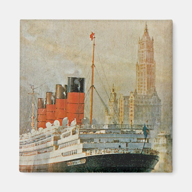 Cunarder i New York Magnet (Framsidan)