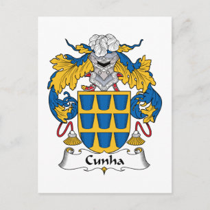 Cunha Family Crest Vykort