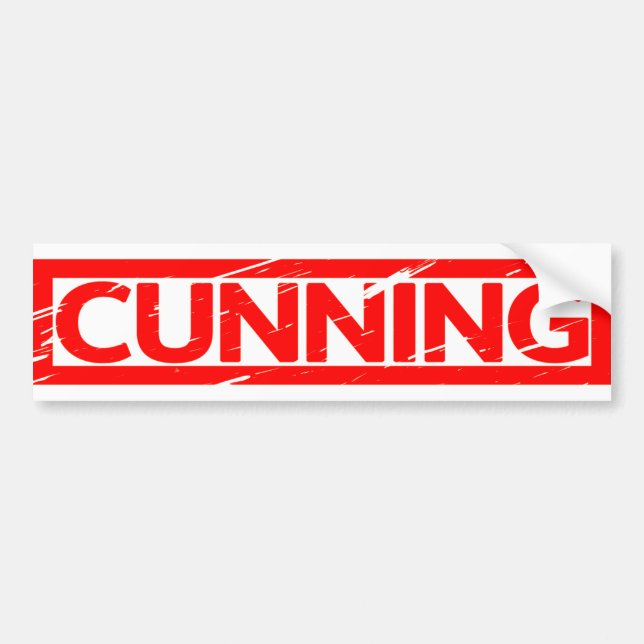 Cunning Frimärke Bildekal (Framsidan)